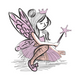 Charming Fairy Princess Embroidery Design, Instant Download