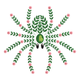 Floral Spider Embroidery Design, Whimsical Botanical Machine Embroidery Pattern, Instant Download