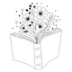 Charming Open Book Embroidery Design, Machine Embroidery Pattern, Instant Download