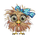 Charming Owl Embroidery Design, Whimsical Bird Machine Embroidery Pattern, Instant Download
