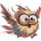 Charming Owl Embroidery Design, Detailed Bird Machine Embroidery Pattern, Instant Download