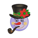 Charming Snowman Face Embroidery Design, Instant Download