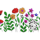 Wildflower Butterfly Border Embroidery Design, Instant Download