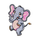 Cheerful Baby Elephant Embroidery Design, Nursery Machine Embroidery, Instant Download