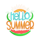 Cheerful Hello Summer Embroidery Design, Instant Download