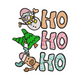 Cheerful Ho Ho Ho Christmas Embroidery Design, Instant Download