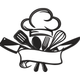 Chef Hat Kitchen Tools Banner Embroidery Design, Instant Download
