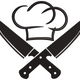 Chef Hat with Crossed Knives Embroidery Design, Instant Download
