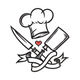 Chef Knife and Cleaver Embroidery Design, Kitchen Machine Embroidery, Instant Download