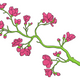 Cherry Blossom Branch Embroidery Design, Spring Floral Machine Embroidery Pattern, Instant Download