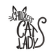 Childless Cat Lady Embroidery Design, Funny Cat Machine Embroidery, Instant Download