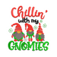 Chillin' with My Gnomies Embroidery Design, Instant Download