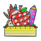 Christmas Art Supplies Embroidery Design, Instant Download