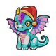 Christmas Baby Dragon Embroidery Design, Instant Download