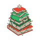 Christmas Book Tree with Lights Embroidery Design, Instant Download