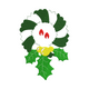 Christmas Candle Wreath Embroidery Design, Instant Download