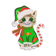 Christmas Cat Elf Embroidery Design, Instant Download