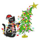Christmas Cat and Tree Embroidery Design, Instant Download
