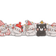 Christmas Cats Border with Lights Embroidery Design, Instant Download