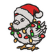 Christmas Chicken Embroidery Design, Instant Download