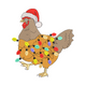Christmas Chicken Embroidery Design V2, Instant Download