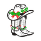 Christmas Cowgirl Boots Embroidery Design, Instant Download