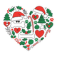 Christmas Dog Heart Embroidery Design, Instant Download