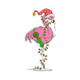 Christmas Flamingo Embroidery Design, Holiday Machine Embroidery Pattern, Instant Download