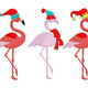 Christmas Flamingo Trio Embroidery Design, Instant Download