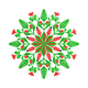 Christmas Floral Mandala Embroidery Design, Instant Download