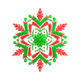 Christmas Floral Mandala Embroidery Design V2, Instant Download
