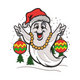 Christmas Ghost Embroidery Design, Christmas Pattern V2, Instant Download