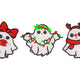 Christmas Ghost Trio Embroidery Design, Instant Download