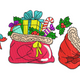 Christmas Gift Sack Embroidery Design, Instant Download