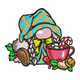 Christmas Gnome Cocoa Embroidery Design, Instant Download