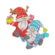 Christmas Gnome Duo Embroidery Design, Instant Download