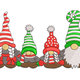 Christmas Gnome Family Embroidery Design, Instant Download