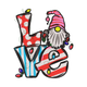 Christmas Gnome LOVE Embroidery Design, Instant Download