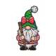 Christmas Gnome with Bow and Staff Embroidery Design, Instant Download
