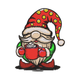 Christmas Gnome with Hot Cocoa Embroidery Design, Holiday Gnome Pattern