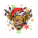 Christmas Highland Cow Embroidery Design V2, Instant Download