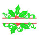 Christmas Holly Border Embroidery Design, Instant Download