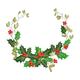 Christmas Holly Wreath Embroidery Design, Instant Download