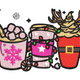 Christmas Hot Cocoa Mugs Embroidery Design, Instant Download