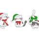 Christmas Kittens Embroidery Design, Instant Download