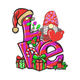 Christmas LOVE Gnome Embroidery Design, Instant Download
