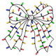 Christmas Lights Bow Embroidery Design, Instant Download