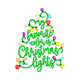 Christmas Lights Tree Quote Embroidery Design, Instant Download