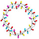 Christmas Lights Wreath Embroidery Design, Instant Download