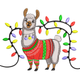 Christmas Llama Embroidery Design, Instant Download